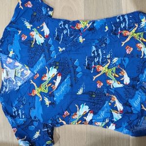 Disney printed scrub top XS